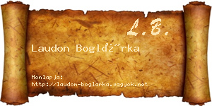 Laudon Boglárka névjegykártya